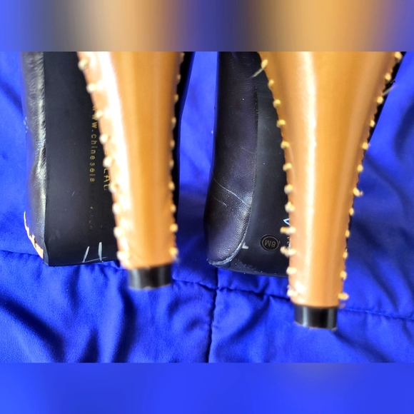 Chinese Laundry leather color block stiletto heels like new condition size 8 - Picture 5 of 9